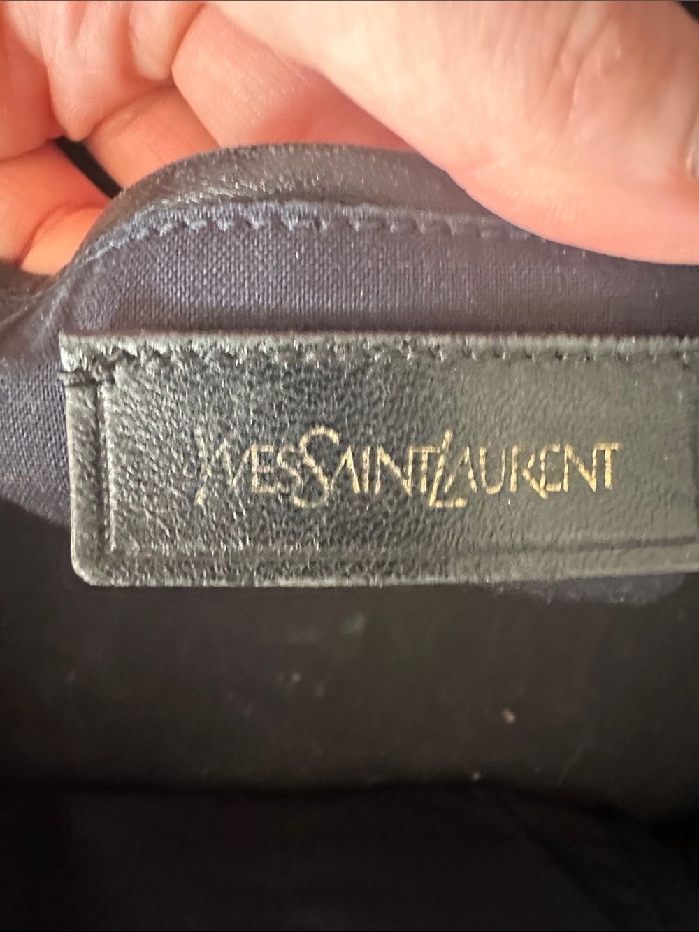 Yves Saint Laurent - YSL- Blue Leather Satchel with Gold Y Hardware - Picture 8 of 11